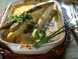 Scalloped asparagus